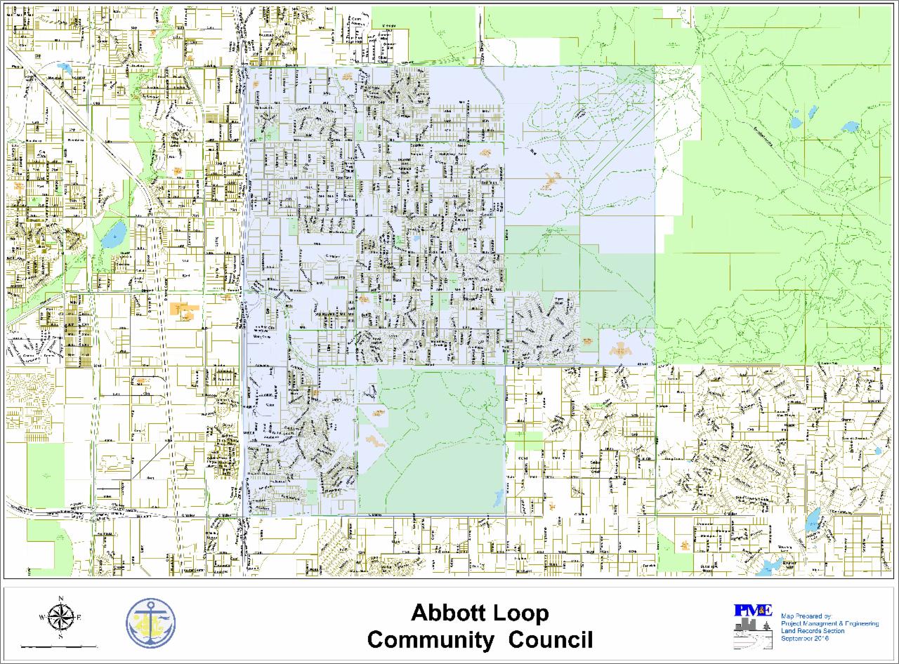 Abbott Loop Community Council map