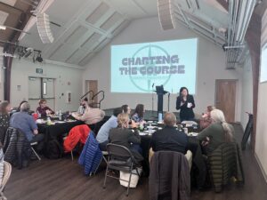 Mayor LaFrance and Attendees mingle between sessions